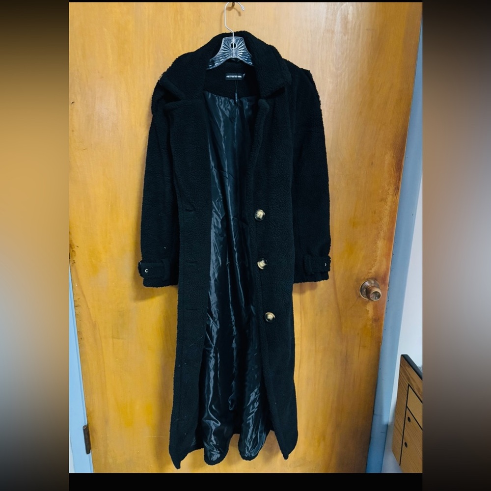 PrettyLittleThing Black Teddy Jacket